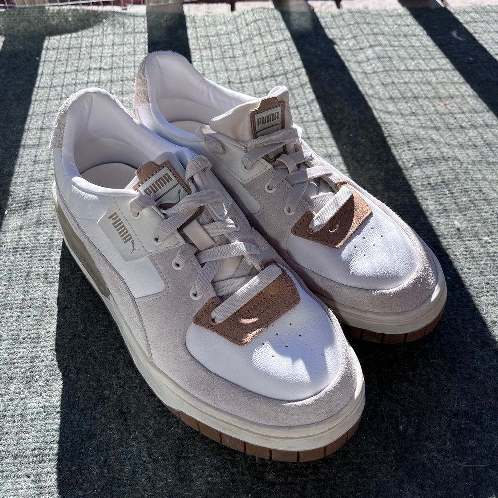PUMA Cali Dream sneakers in white and brown neutrals - exclusive to ASOS